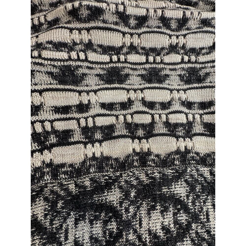 Peruvian Connection Womens Open Front Tunic Cardigan Sweater Ikat Black Sz M - Picture 11 of 11